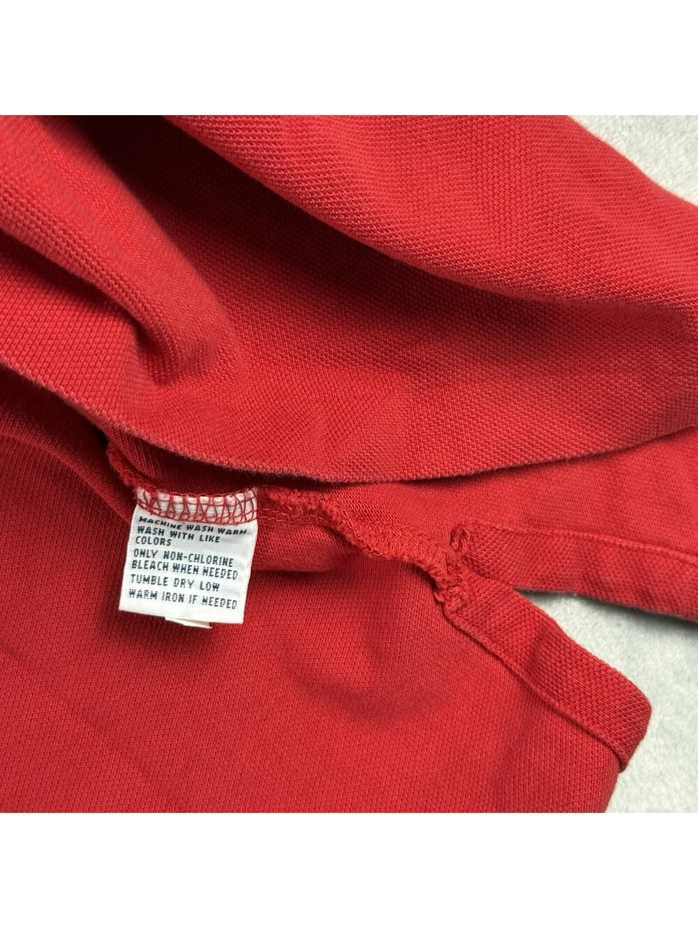 Polo Ralph Lauren Red Rugny Shirt Polo Long Sleeve Navy Pony 100% Cotton Preppy